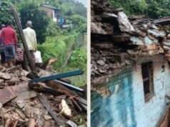 कोटद्वार में बारिश का कहर, मकान ढहने से मलबे में दबे चार लोग