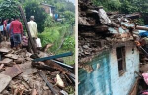 कोटद्वार में बारिश का कहर, मकान ढहने से मलबे में दबे चार लोग
