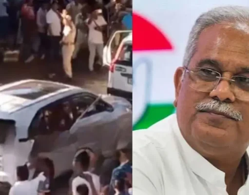 असम में भूपेश बघेल एवं गौरव गोगोई के काफिले पर पथराव