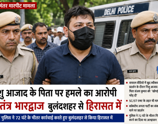 जंतर-मंतर मारपीट मामले में बड़ा एक्शन, स्वतंत्र भारद्वाज बुलंदशहर से दिल्ली पुलिस की हिरासत में