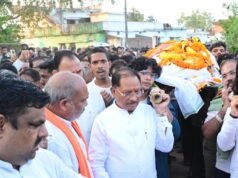अहिवारा के दिवंगत विधायक डोमनलाल कोर्सेवाड़ा पंचतत्व में विलीन