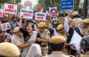 CEC के इस्तीफे की मांग पर दिल्ली में बड़ा प्रदर्शन, 700 से अधिक हिरासत में