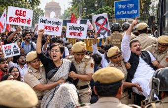 CEC के इस्तीफे की मांग पर दिल्ली में बड़ा प्रदर्शन, 700 से अधिक हिरासत में