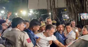 राहुल गांधी और प्रियंका गांधी हिरासत में, आठ घंटे बाद धरना समाप्त